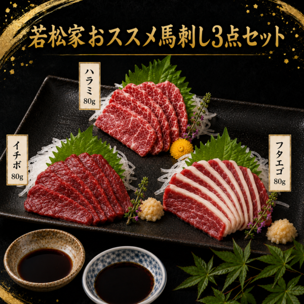 若松家 おススメ馬刺し3点セット
